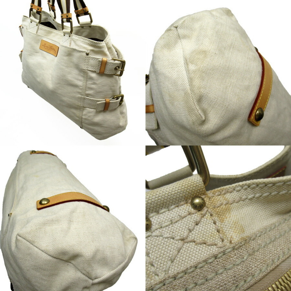 Louis Vuitton classic Shopper Canvas Globe Tote Yellow Line Cruise Bag